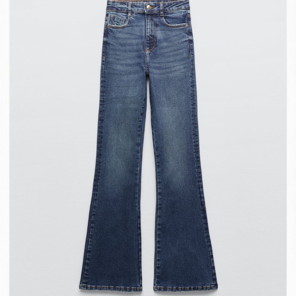 Zara high rise flared jeans